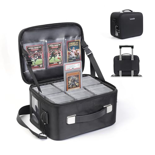 Graded Card Storage Box w/Adjustable Dividers, Trading Card Case - Image 2