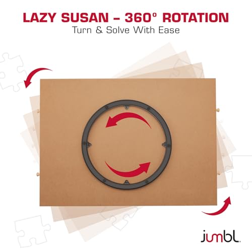 Jumbl 1000-Piece Puzzle Board with Drawers, Lazy Susan - Image 6