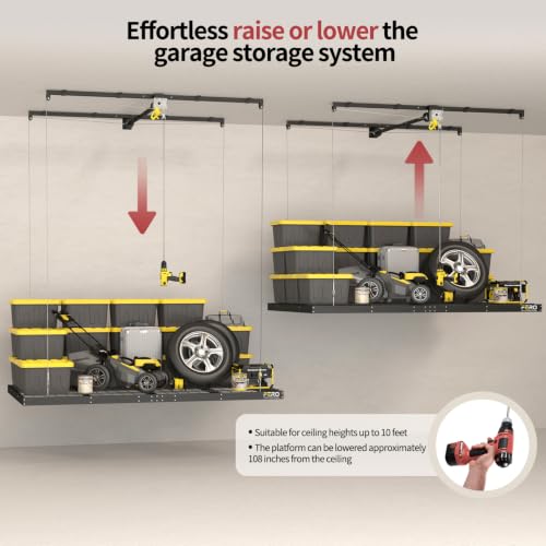 Garage Ceiling Storage Racks – 4x8 FT Overhead Garage | Garage Storage - Image 5