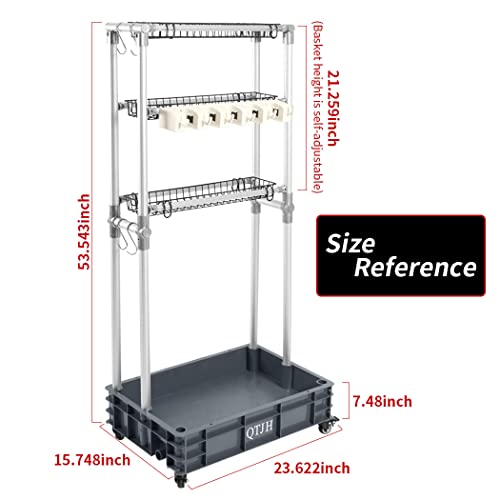 Storage Shelf Broom mop Holder Hold Your Cleaning Supplies - Image 4