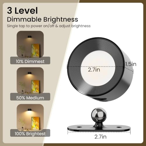 Koopala LED Reading Lights, Wall Mounted Sconces with 3 Color - Image 4