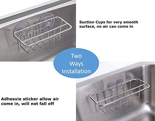 TESOT Sink Caddy Sponge Holder for Kitchen Sink Dish Cloth Hanger - Image 5