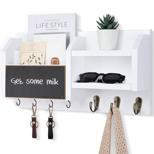 Lwenki Mail and Key Holder – Wall Mount Key Hanger with Shelf - Image 2