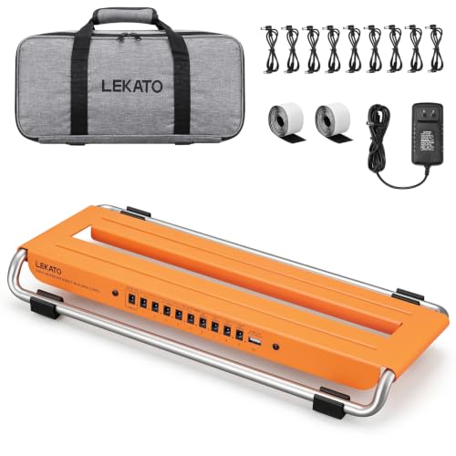 LEKATO Guitar Pedal Board, Pedal Board with Built-in Power Supply - Image 2