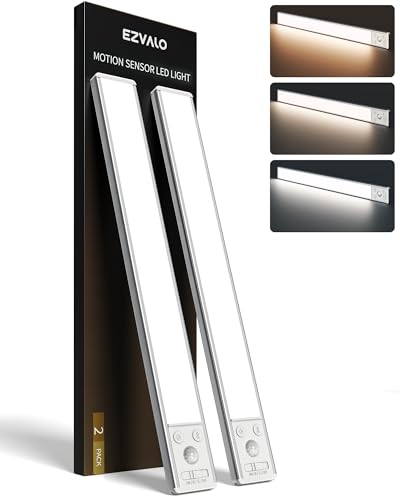 EZVALO 134 LED Under Cabinet Lights, 4000mAh Rechargeable Motion - Image 2