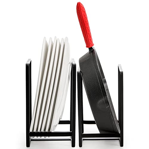 ZOOFOX 3 Pieces Metal Dish Organizer, Plate Organizer for Cabinet - Image 5
