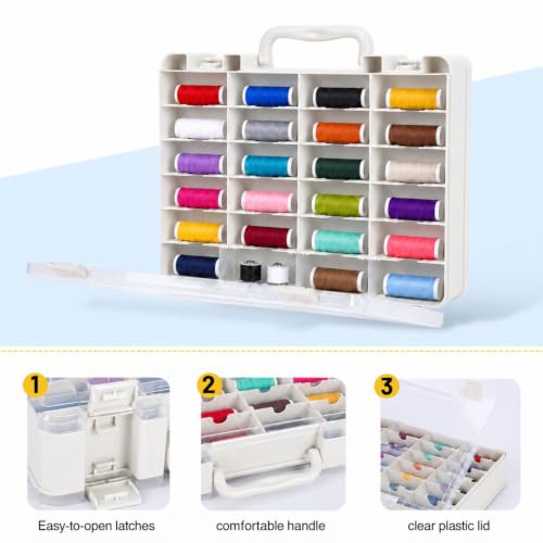 Saichotoy 48-Compartment Sewing Thread Organizer Box - Image 5