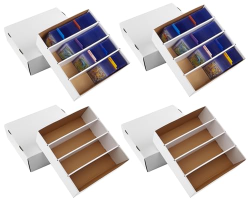4 Pack Sports Card Boxes 3600 Count Cardboard Card Storage - Image 2