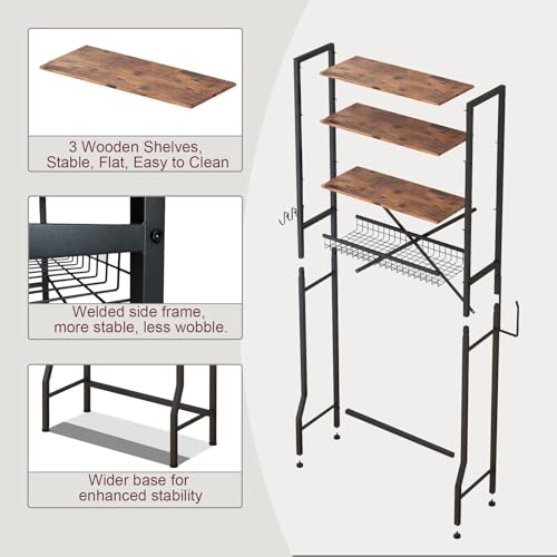 Over The Toilet Storage Rack, 4-Tier Bathroom Organizers - Image 6