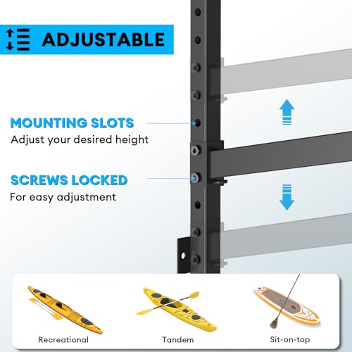 Kayak Storage Rack Heavy Duty, Adjustable Wall Mount - Image 6