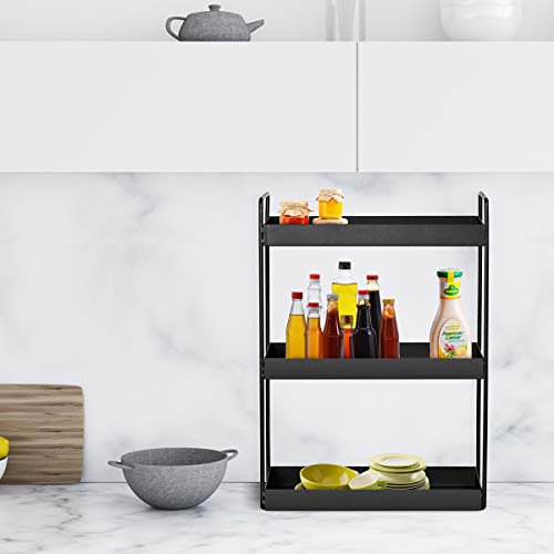3-Tier Bathroom Countertop Organizer, Black - Image 5