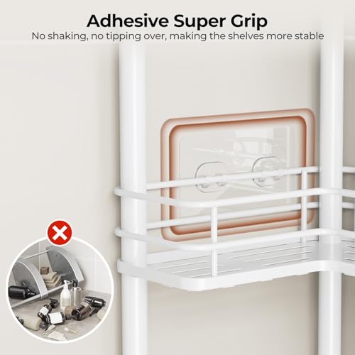 Orimade Rustproof 2 Tier Floor Standing Corner Shower Caddy - Image 6