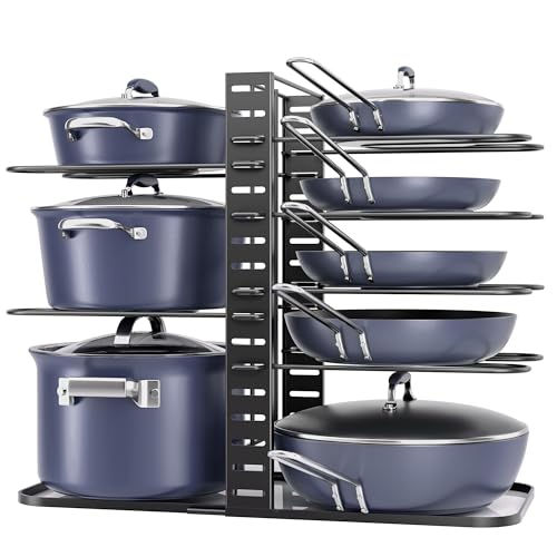 ORDORA Pots and Pans Organizer Under Cabinet 14.6", 8-Tier - Image 2