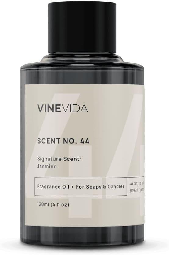 VINEVIDA [4oz] Jasmine Fragrance Oil for Candle Making and Soap Making - Premium Candle Scents for Soy Candles