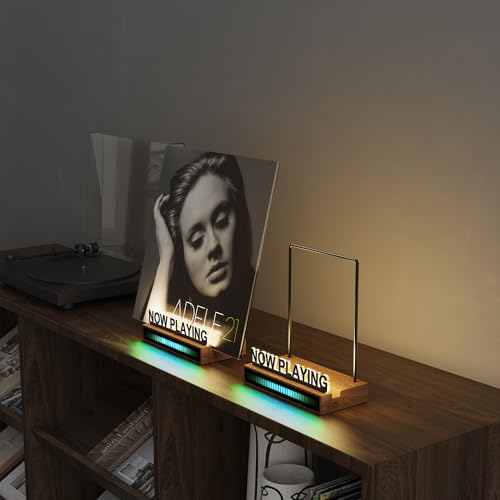 Now Playing Vinyl Record Stand, Light Up Vinyl Record Display - Image 3