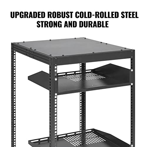 VEVOR 20U Open Frame Server Rack, 23''-40'' Adjustable Depth - Image 5