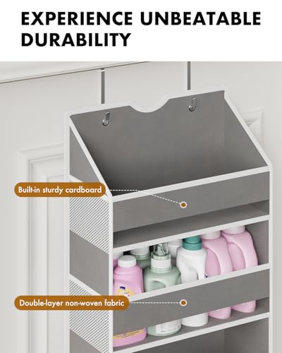 Over the Door Hanging Organizer for Bathroom & Nursery - 6 Shelf - Image 6
