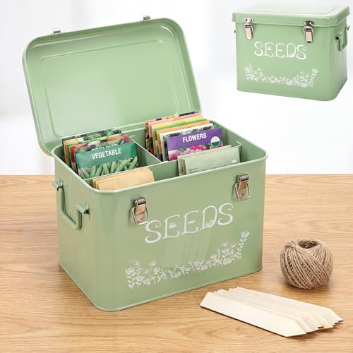 Covzoe Metal Seed Storage Organizer with String and 10 - Image 2