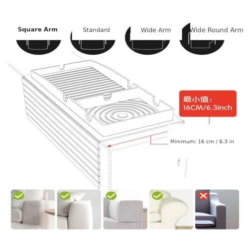 Sofa Armrest Tray with Cup Holder, Silicone Couch | Home Organization - Image 5