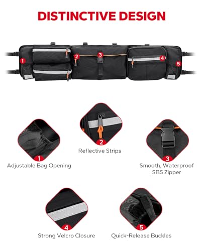 UTV Roll Cage Organizer, Upgrade Cargo Rear Storage Bag - Image 4