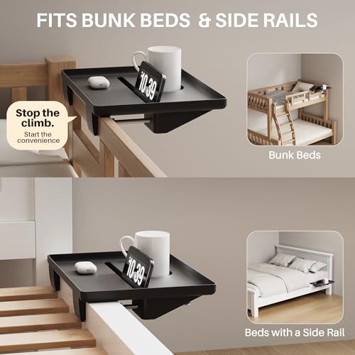 JOYMOOP Clip-On Bedside Shelf for Bunk Beds, Dorm Room Essentials - Image 5