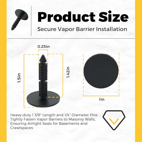 150-Pack 1 3/8'' Christmas Tree Vapor Barrier Fasteners - Image 4