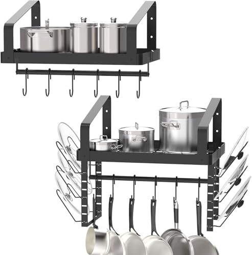 X-cosrack Pot Racks Wall Mounted Set of 2,with Towel | All Products - Image 2
