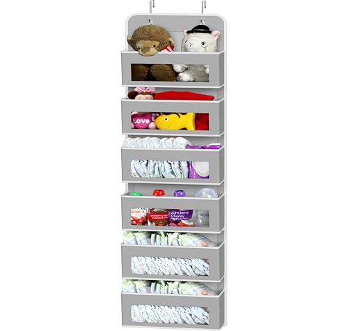 Simple Houseware 6 Clear Window Pocket Over Door Hanging - Image 2