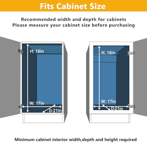 ROOMTEC Slide Out Cabinet Organizer for Kitchen, 2 Tier Pull Out - Image 5