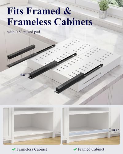 Kitsure Pull Out Cabinet Organizer - 2 Pack(12.6"-21" D x - Image 7