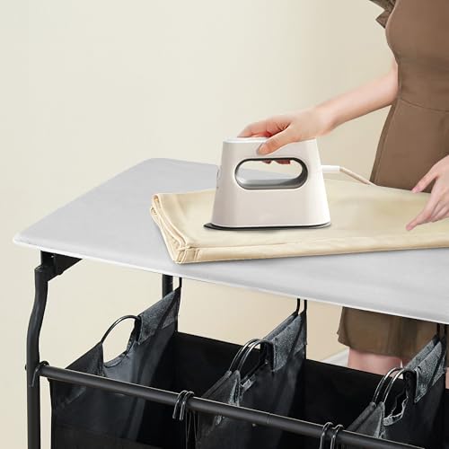 Hoctieon 3 Section Laundry Sorter with Ironing Board - Image 7