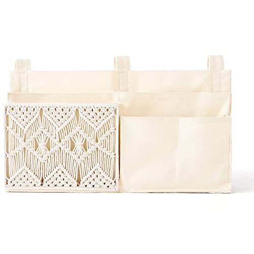 Mkono Bedside Caddy, Macrame Bunk Bed Hanging Organizer - Image 2
