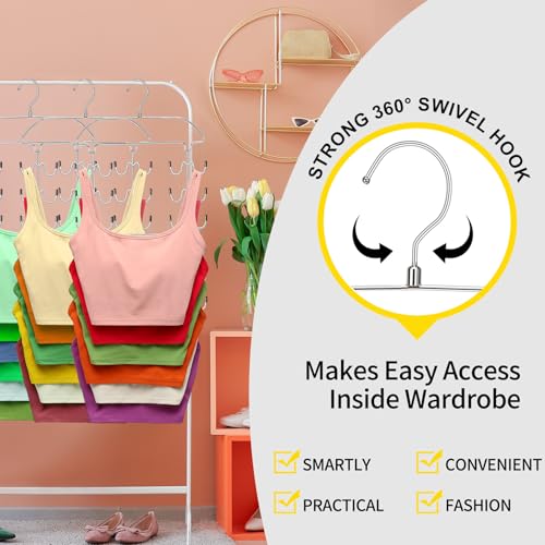 2 Pack Tank Top Hanger Space Saving, 360° Rotating Closet - Image 6