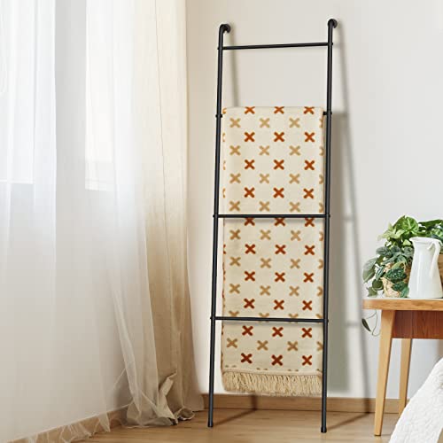 ABQ Black Blanket Ladder Towel Rack for Pool - Image 2