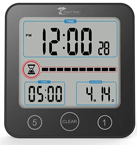 ToiletTree Products Digital Bathroom Shower Clock with Alarm & - Image 2