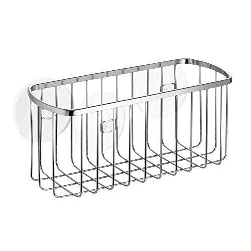 InterDesign Suction, Rectangle Basket, Polished Stainless Steel - Image 5