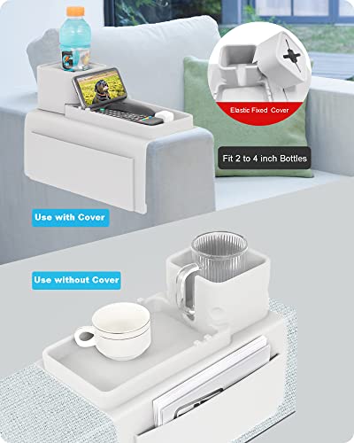 Couch Cup Holder Tray, VIENFUT Silicone Anti-Slip Sofa - Image 4