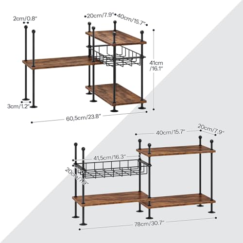 HOOBRO Kitchen Countertop Organizer, 4-Tier Adjustable Kitchen - Image 6