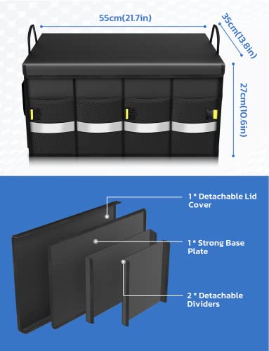 Oasser Car Trunk Organizer with Foldable Soft Lid, 55L 3 - Image 3