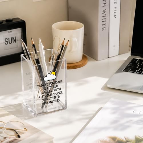 YAZMEEN Sarcastic Office Gift Acrylic Pen Holder - Today's - Image 3