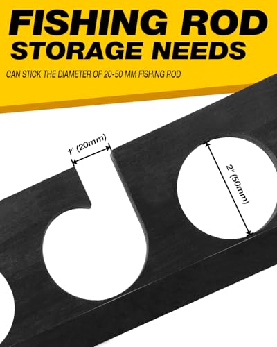 Fishing Rod Holder,Wall or Ceiling Mounted Pole Rack Garage - Image 5