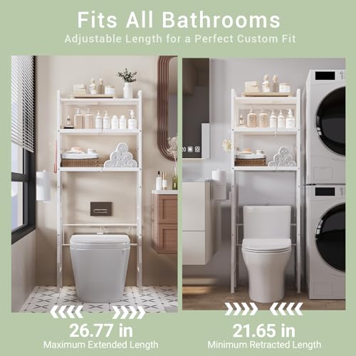 Over the Toilet Storage Shelf 3-Tier Adjustable Bath | All Products - Image 5