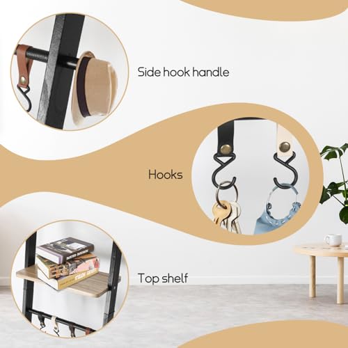 Wooden Ladder with Shelf for Decor, 6-Tier Decor Ladder - Image 5