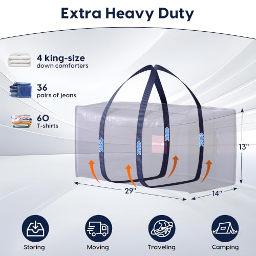 6 Pack Moving Bags Heavy Duty 210GSM with Full-Open Side - Image 3