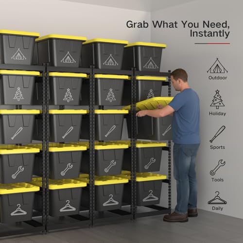 27 Gallon Tote Storage Rack, Heavy-Duty Storage Bin Rack - Image 5
