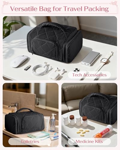 Marscamd Cable Organizer Bag for Travel Cords & Chargers, Black - Image 7
