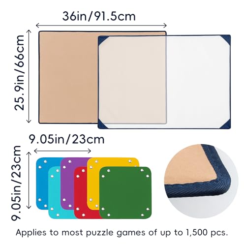 Tektalk Jigsaw Puzzle Board with 6 Color Sorting Trays - Image 4