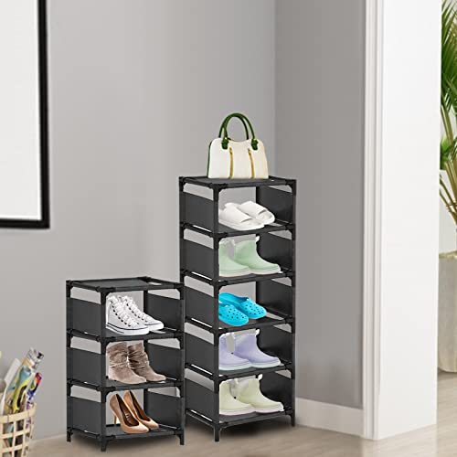 10-Tier Vertical Shoe Rack, Tall Narrow Shoe Shelf Space Saving - Image 8
