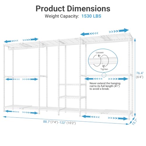 VIPEK X4 Expandable Heavy Duty Clothes Rack Wardrobe - Image 4