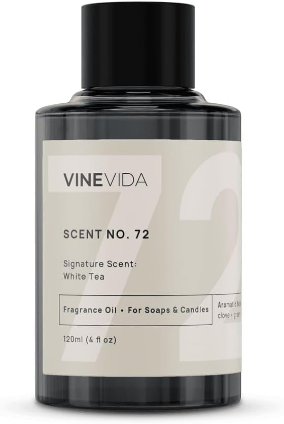 VINEVIDA [4oz] White Tea Fragrance Oil for Candle Making and Soap Making - Premium Candle Scents for Soy Candles